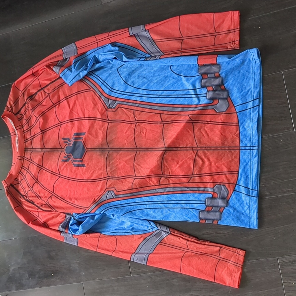 Men's medium long sleeve Spiderman shirt costume top
